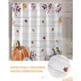 thumbnail image 6 of Shower Curtain, Thanksgiving Watercolor Pumpkin Leaves Waterproof Shower Curtain Set with Hooks for Bathroom Showers,Stalls and Bathtubs,60x72In Gray Wood Grain, 6 of 7