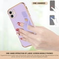 thumbnail image 5 of for iPhone 11 Case, Phone Case for iPhone 11 with Wristband Holder Heart Pattern Soft TPU Bumper Electroplated Shockproof Protective Women Phone Cover for iPhone 11 6.1'', Purple., 5 of 8