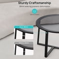 thumbnail image 5 of Round Coffee Table with Tempered Glass Top for Living Room, 27.6" Small Center Table with Metal Frame for Living Room, 5 of 5