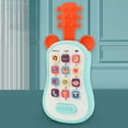 thumbnail image 2 of KOYPTL Simulation Baby Educational phone Toy with Music Sounds Guitar Shaped for Toddler Kids 3-6-8-12 Months,12-Mode Learning Smart Phones Soothing Gift for Christmas Stocking Stuffers Birthday, 2 of 6