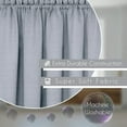 thumbnail image 6 of Woven Trends Two-Tone Window Curtain Valance, Double Layer Short Valance Small Window Curtains for Bathroom Living Room and Kitchen, Gray/White, 58" (W) x 14" (L) Valance, 6 of 7
