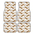 thumbnail image 1 of Lsque Leopard Print Print 4-Piece Floor Mats, Heavy-Duty Rubber Liners, Anti-Slip Design, All-Season Automotive Protection, Vehicles, Cars, Trucks, and SUVs, 1 of 7