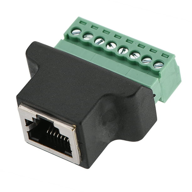 Female RJ45 To 8 Pin Screw Terminal Connector,RJ45 To Screw Terminal