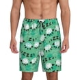 thumbnail image 3 of Lsque Sheep Zzz Mens Sleep Pajama Shorts,Short Pajama Pants, Cotton Ultra-Soft Knit-3X-Large, 3 of 9