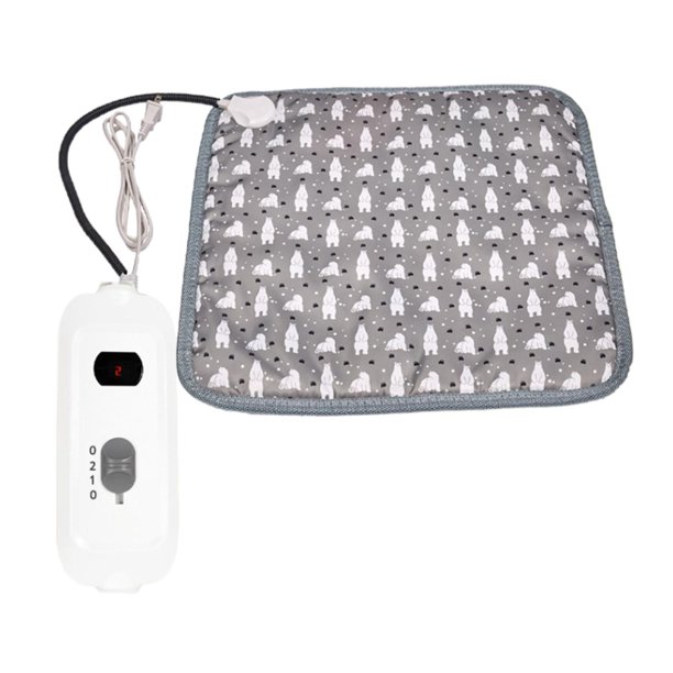 Almohadilla térmica para mascotas, 18 "x 18", tela Oxford, alfombrilla con calefacción para mascotas, cojín para cama, perro, gato, manta co - 2 engranajes Zulema Almohadilla térmica