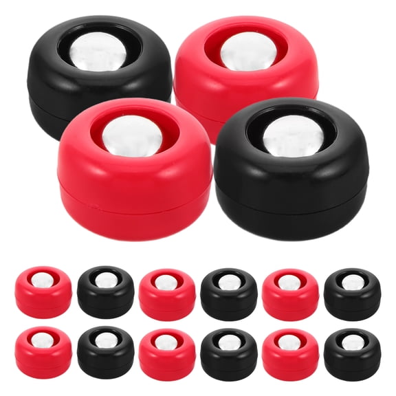 Raindrops 16Pcs Desktop Shuffleboard Curling Pucks Plastic Metal Tabletop Accessories Assorted Colors