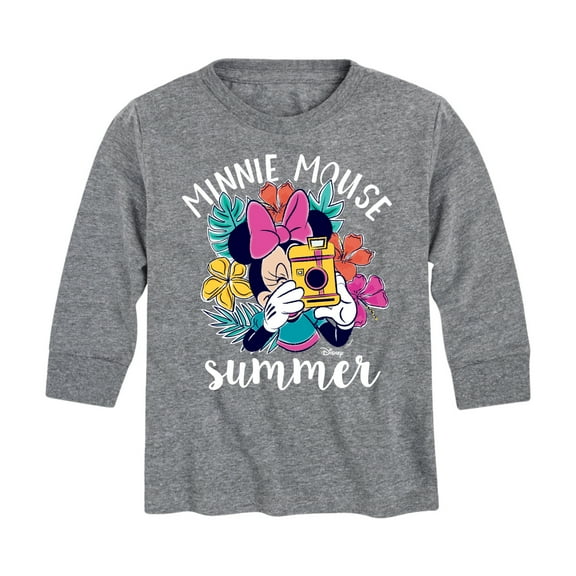 Mickey & Friends - Minnie Mouse Summer - Toddler And Youth Long Sleeve Graphic T-Shirt