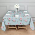 thumbnail image 3 of Pioneer Flower Floral Print Pattern Square Tablecloth, Waterproof Wipeable Spillproof Washable Table Cover for Home Kitchen Party Decor, 60"x60", 3 of 6