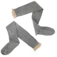 thumbnail image 4 of Stylish Women Warm Leg Warmer Lace Trim Button Knit Knee High Crochet Boot Socks, 4 of 12