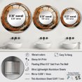 thumbnail image 4 of Designart "Wheels of Time The Old Cart in Orange III" Transportation Orange Large Round Mirror - Round Mirror Wall Décor - Modern Round Printed Mirror 36" x 36" Inch, 4 of 5
