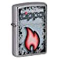 thumbnail image 3 of Zippo Flame Logo Design Street Chrome Pocket Lighter, 3 of 10
