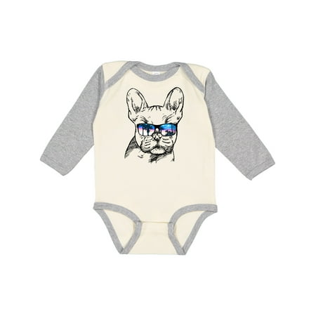

Inktastic French Bulldog Portrait with Sunglasses Gift Baby Boy or Baby Girl Long Sleeve Bodysuit