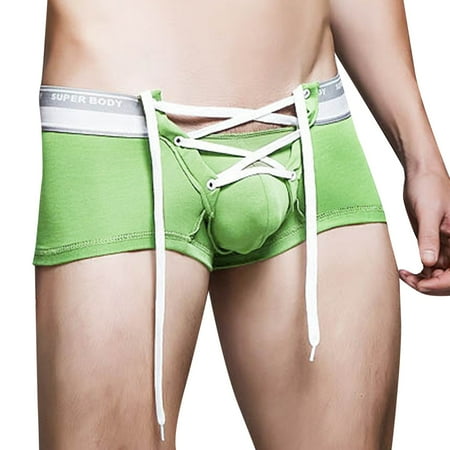 

Sebtyili Men s Brand Print Cotton Soft Breathable Pouch Boxer Underpants Underwear