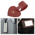 thumbnail image 5 of Unique Bargains 1 Pc Heart Shape Luggage Tag for Travelling Wine Red Polyurethane, 5 of 5