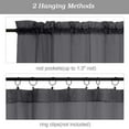 thumbnail image 5 of Patin Black Sheer Curtains for Living Room 54 Inch Length 2 Pcs, Window Curtains Voile Breathable Solid Color, Rod Pockets Bedroom Curtain Drapes for Bathroom Dining Room, Each Panel 42" W x 54" L, 5 of 9