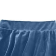 thumbnail image 6 of ZQUUVOU Kids Velvet Party Skirt Pleated Hem Elastic Waist Holiday Festive Short Skirt Special Event Mini Skirts Blue, 6 of 9