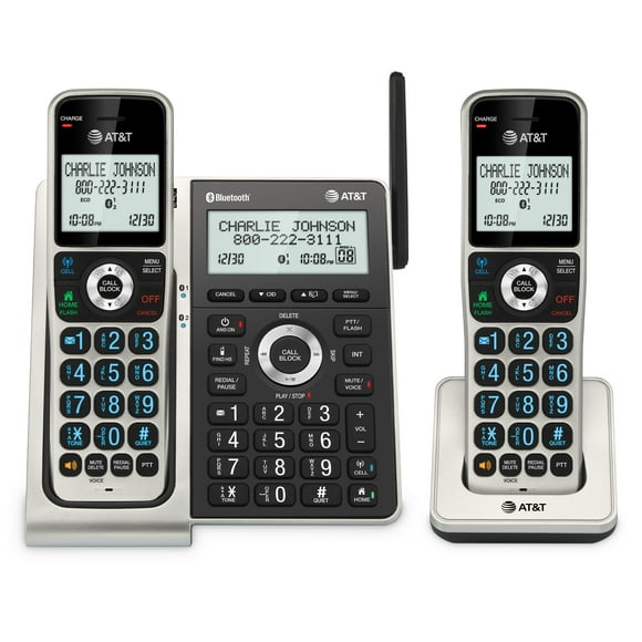 Teléfono residencial inalámbrico AT&T BL3107-2 DECT 6.0 con Bluetooth