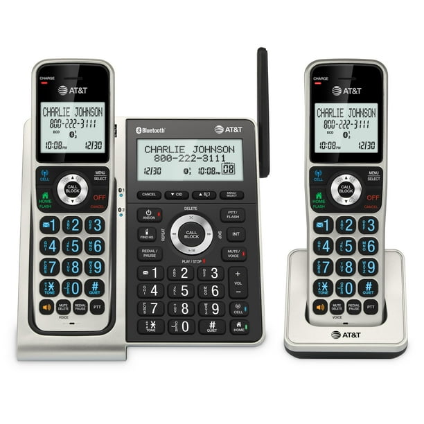 Teléfono residencial inalámbrico AT&T BL3107-2 DECT 6.0 con Bluetooth