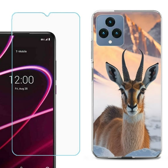 OneToughShield ® for T-Mobile Revvl 6x 5G Shockproof Phone Case, with Tempered Glass Screen Protector - Gazelle