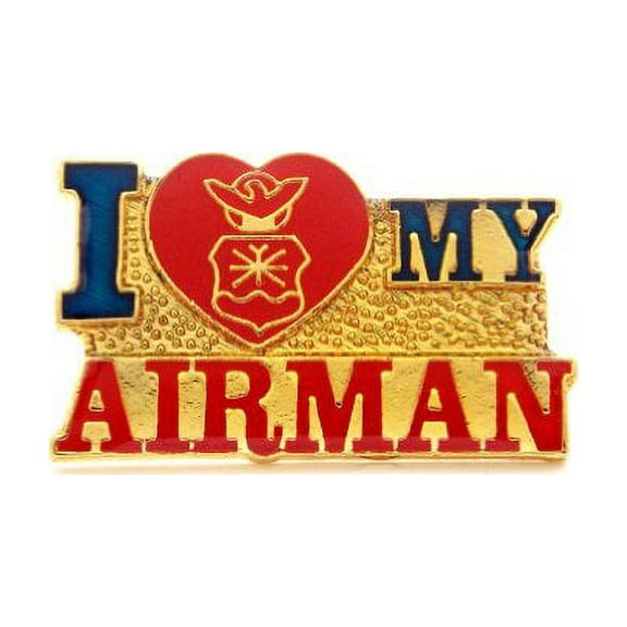 Wholesale Lot of 12 U.S. Air Force I Love My Airman Lapel Hat Pin Military PM596
