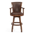 thumbnail image 4 of Home Square Raleigh Arm 30" Swivel Bar Stool in Chestnut - Set of 2, 4 of 7