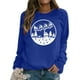 thumbnail image 3 of Gibobby Chaqueta de vestir Mujeres Sudadera Feliz Navidad Collar Rojoondo fácil Impresión de manga larga Top Pullover (Azul, L), 3 of 5
