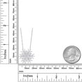 thumbnail image 4 of Gem Stone King Snow Flake Pendant Necklace for Women | 925 Sterling Silver | 1.68 Cttw | Round White Zirconia | With 18 inch Chain | Flower of Winter 20MM = 3/4 inch | By Keren Hanan, 4 of 6