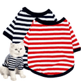 thumbnail image 1 of Camisas para perros Ropa para mascotas Ropa de algodón a rayas, paquete de 2 chalecos para cachorros Conjunto de camiseta para ropa para perros y gatos Ormromra CPB-DE-LYY2194-1, 1 of 5