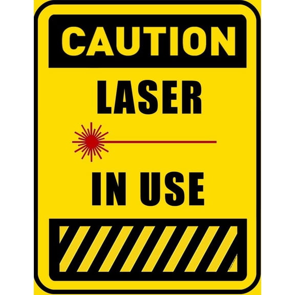 Caution Laser In Use Metal Sign Size: 16 x 12 Inch