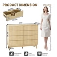 thumbnail image 2 of SHGJ&SOFT Fluted Dresser for Bedroom with 8 Drawers, 47" Wide Chest of Drawers, Gold Handle, Dresser TV Stand, Modern Wooden Dresser, Storage Organizer for Bedroom, Living Room, Entryway, 2 of 9