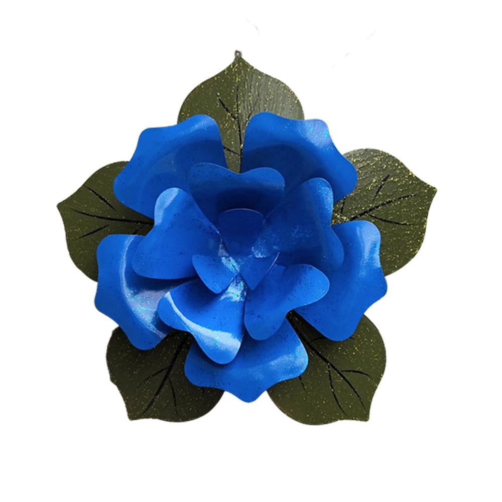 Yungwalm 3D Iron Rose Wall Decor Outdoor Metal Flowers Metal Wall Decor