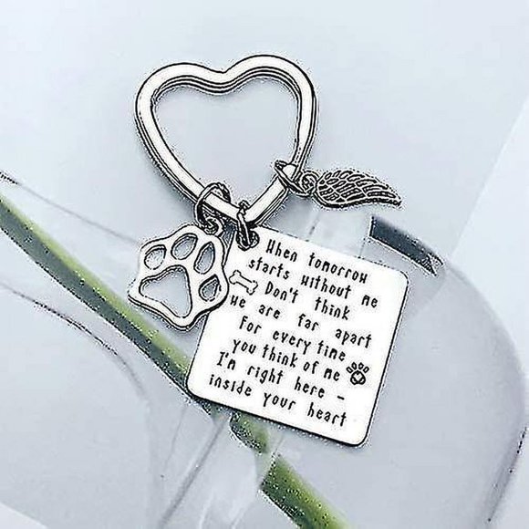Pet Memorial Keychain Jewelry To Commemorate Pets Dogs And Cats Pet Key Ring-