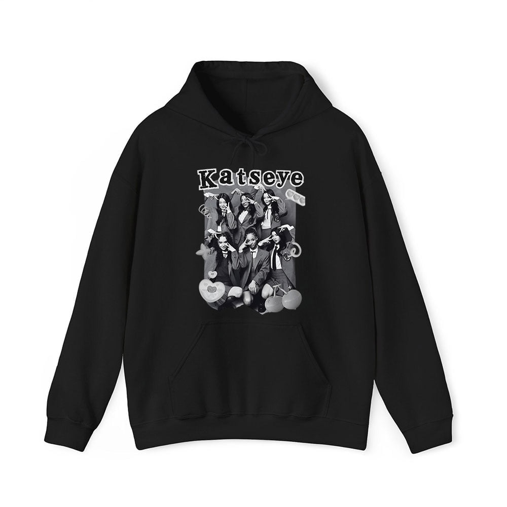Sweat à Capuche Unisexe Katseye - Logo Animé - Style Streetwear Décontracté - Coupe Oversize Confortable