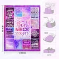 thumbnail image 5 of to My Niece Throw Blanket from Aunt Uncle, Niece Birthday Gift from Auntie, Best Niece Ever Gifts, Graduation Gift Idea for Niece, Niece Throw Blanket 50"X60" Inch, 5 of 5