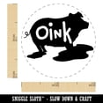 thumbnail image 2 of Pig in Mud Oink Funny Self-Inking Rubber Stamp Ink Stamper - Sky Blue Ink - Mini 1/2 Inch, 2 of 7