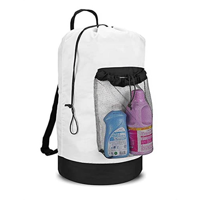 Mochila de lavandería Dalykate Nylon con correas de hombro y bolsillo de malla