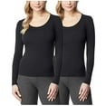 thumbnail image 3 of 32 DEGREES Womens Wicks Moisture Heat Lightweight Tee In 2 Pack, 3 of 4