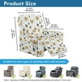 thumbnail image 3 of Renewold Daisy Bee Print Oversized Recliner Cover Anti-Slip Lazyboy Cover 4 Pieces Soft Recliner Couch Cover Stay in Place Furniture Protector for Reclining Chair, 3 of 8