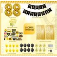 thumbnail image 2 of 88th Birthday Decoration Black and Gold for Boy & Girl, 88th Cake Topper, 88th Party Supplies for Her and Him, 88th Birthday Photo Props, 2 of 5