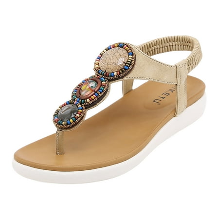 

semimay summer fashion women rhinestones casual open toe wedges soft bottom breathable elastic band shoes sandals