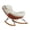 White, variant on Yesfashion Recliner Chair, Velvet Rocking Chair, Leisure Sofa with Detachable Washable Cushion, Comfortable Rocker Solid Wood Base Chair for Living Room, Bedroom