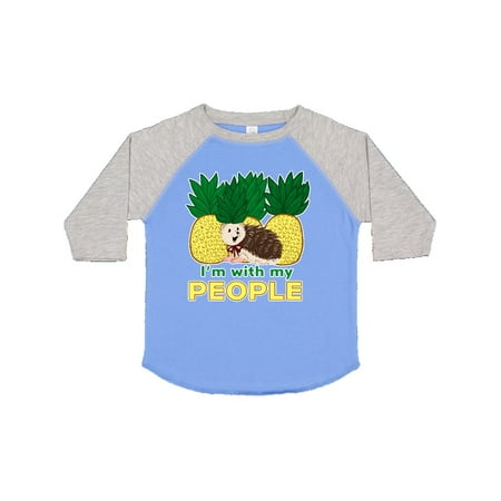 

Inktastic Pineapple Hedgehog I m With My People Gift Toddler Boy or Toddler Girl T-Shirt