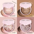 thumbnail image 3 of 9g Marble Texture Bronzer Powder, Lightweight Lasting Effect, Sun Kissed Look for Beautiful All Day Coverage, Easy Apply, 3 of 7
