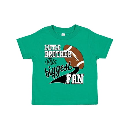 

Inktastic Little Brother and Biggest Fan- Football Player Gift Toddler Boy Girl T-Shirt