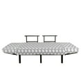 thumbnail image 3 of Abstract Futon Couch, Simplistic Illustration of Arcs Formed of Hand Drawn Dashes, Daybed with Metal Frame Upholstered Sofa for Living Dorm, Loveseat, Charcoal Grey and Pearl, by Ambesonne, 3 of 4