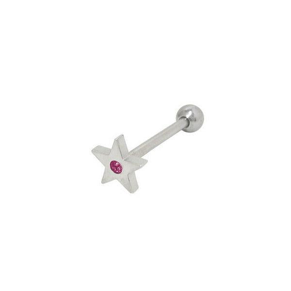 Flat Head Jeweled Star Tongue Ring Walmart