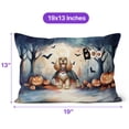 thumbnail image 4 of Happy Halloween Vampire Cocker Spaniel BOO with Pumpkins Fun and Spooky Pillow Cushion Double Sided Cockers Dog Lover Gifts Throw Pillow - 00018, 4 of 4