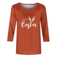 thumbnail image 5 of Raeneomay 3/4 Length Sleeve Womens Tops Women Fashion Easter Printed T-Shirt Blouse Round Neck Casual Tops, 5 of 6