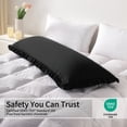 thumbnail image 3 of Lorviah Ruffled Body Pillowcase, Ultra Soft & Breathable 20"x54" Ruffled Body Pillow Cover with Envelope Closure, Black, 3 of 5