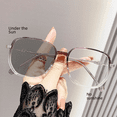 thumbnail image 2 of Gafas poligonales con cambio de color sensibles a la luz azul para mujer, montura grande, punta de diamante, ultralivianas, simples y lisas, 2 of 5